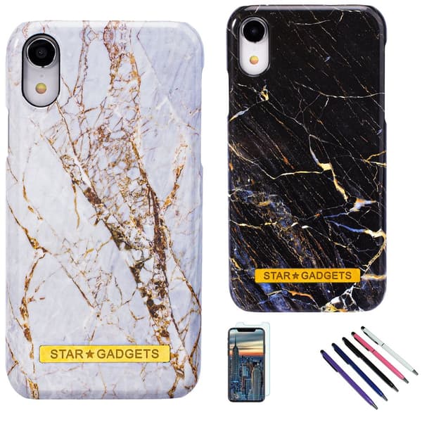 iPhone Xr - Skal / Skydd / Marmor White
