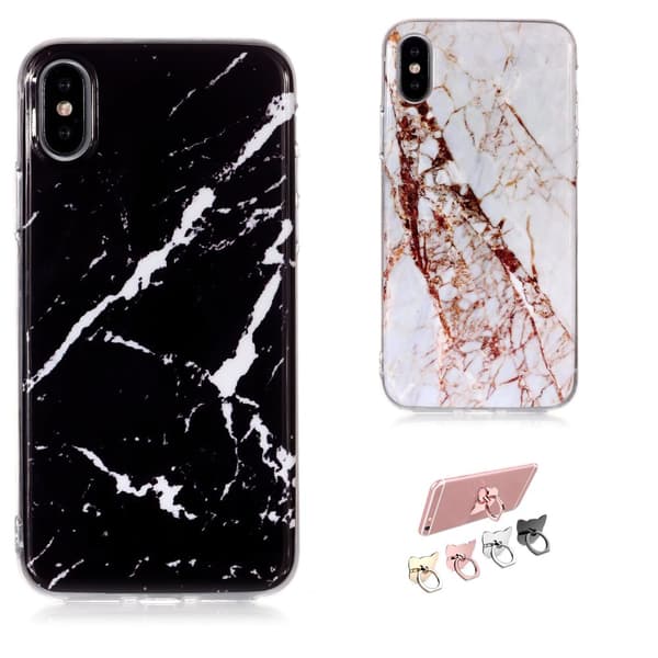 iPhone X/Xs - Case Protection Marble White