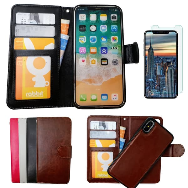 iPhone Xs Max - PU Leather Wallet Case Brown