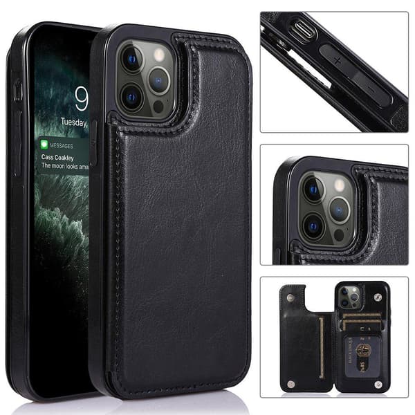 iPhone 12 Pro - Genomtänkt Nkobee Skal med Korthållare