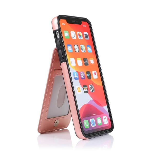 iPhone 12 Pro - Smidigt Effektfullt LEMAN Skal med Korthållare