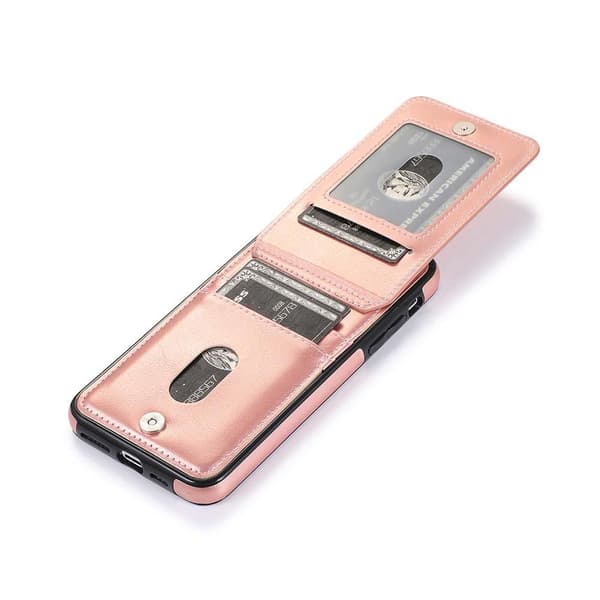 iPhone 12 Pro - Smidigt Effektfullt LEMAN Skal med Korthållare