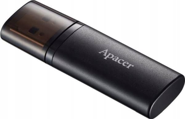 Pendrive Apacer Apacer USB-minne, USB 3.0 (3.2 Gen 1), 64GB, AH25B, czarny, AP64GAH25BB-1, USB A, z osłoną