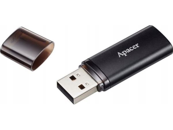 Pendrive Apacer Apacer USB-minne, USB 3.0 (3.2 Gen 1), 64GB, AH25B, czarny, AP64GAH25BB-1, USB A, z osłoną