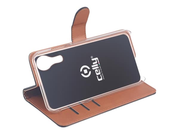 Celly Wally - Enterprise Edition - lommebok for mobiltelefon - fauxlær - svart - for Samsung Galaxy Xcover 5