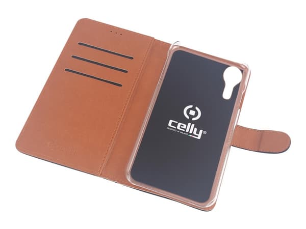 Celly Wally - Enterprise Edition - lommebok for mobiltelefon - fauxlær - svart - for Samsung Galaxy Xcover 5