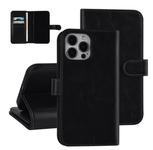 Plånboksfodral iPhone 12 Pro Max Dubbla Kortfack Svart (9 kortfack)