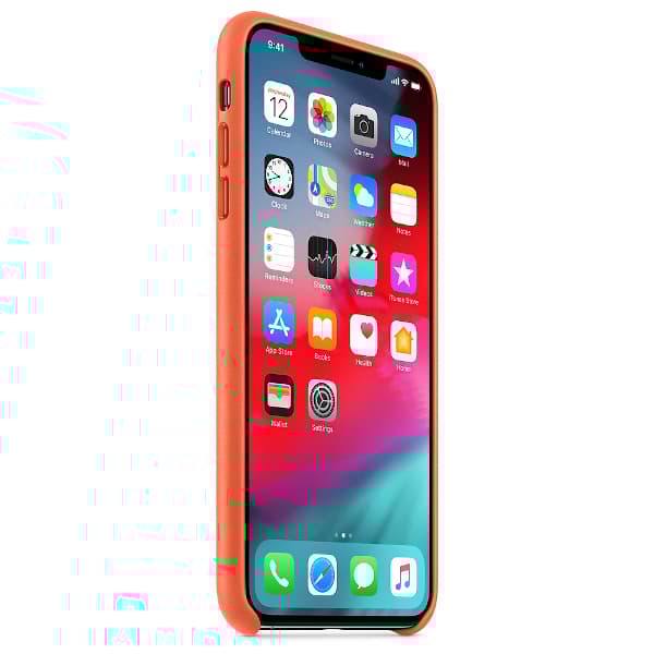 Apple iPhone XS Max Läderskal Original - Sunset Orange