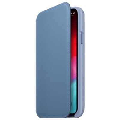 Apple iPhone XS Läderfodral Folio Original - Blåklint