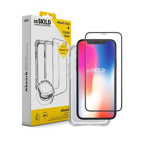 SOSKILD Mobilcover Absorb 2.0 Impact Case Bundle iPhone 11 Pro Max incl. Hærdet Glas