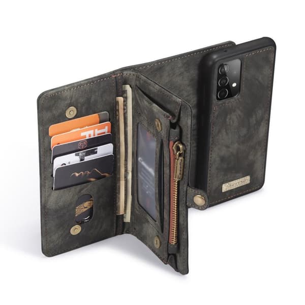 CASEME Samsung Galaxy A52/A52s Retro Lommebok-deksel - Grå