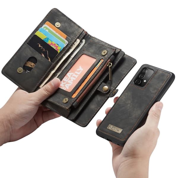 CASEME Samsung Galaxy A52/A52s Retro Lommebok-deksel - Grå