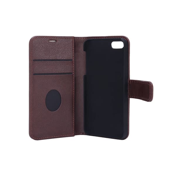 RADICOVER Strålingsbeskyttelse Lommebok PU iPhone 5/5S/SE Flipcover Brun