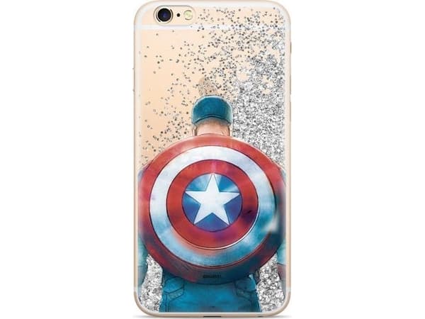 ERT CASE LIQUID GLITTER MARVEL CAPTAIN AMERICA 002 IPHONE X / XS standard