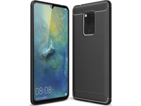 Hurtel Carbon Case fleksibelt deksel for Huawei Mate 20 svart universal