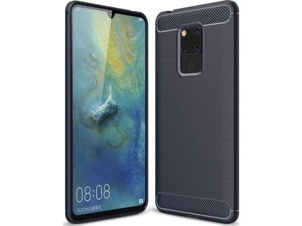 Hurtel Carbon Case joustava tapaus kansi Huawei Mate 20 sininen universaali