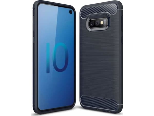 Hurtel Carbon Case flexibelt fodral Samsung Galaxy S10e blå universal