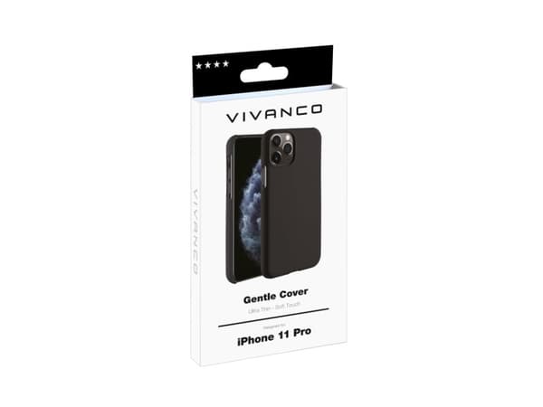Vivanco Gentle Cover, Suojus, Apple, iPhone 11 Pro, 14,7 cm (5.8"), Musta