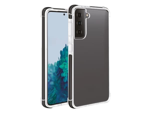 Vivanco Rock Solid, Omslag, Samsung, Galaxy S21+ 5G, 17 cm (6.7"), Svart, Transparent