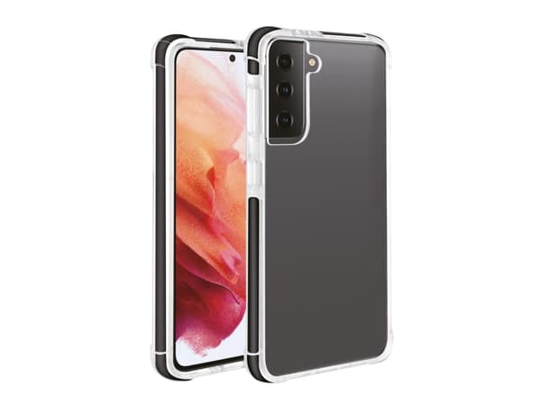 Vivanco Rock Solid, Omslag, Samsung, Galaxy S21 5G, 15,8 cm (6.2"), Svart, Transparent