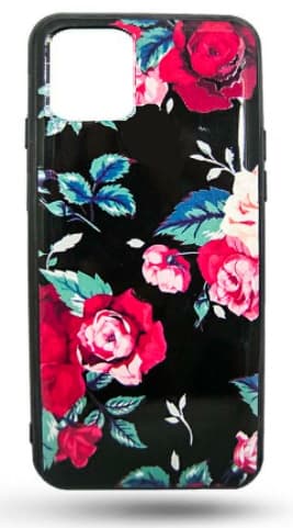 iPhone 12 / iPhone 12 Pro Skal - Svart med Rosor