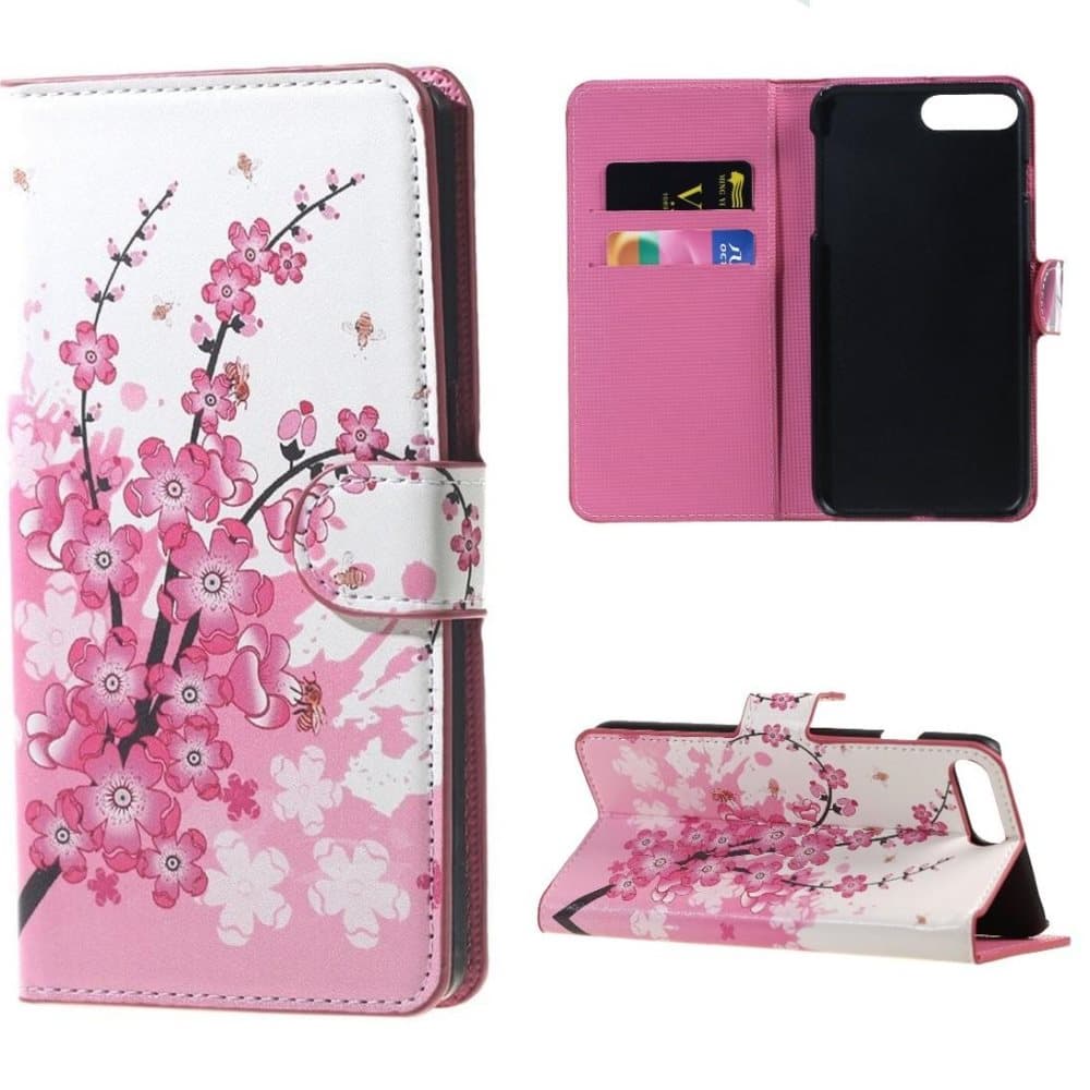 Plånboksfodral Apple iPhone 8 Plus - Körsbärsblommor