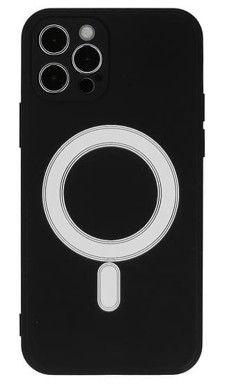 iPhone 12 Pro Max - Skal Svart Magsafekompatibelt Silikon