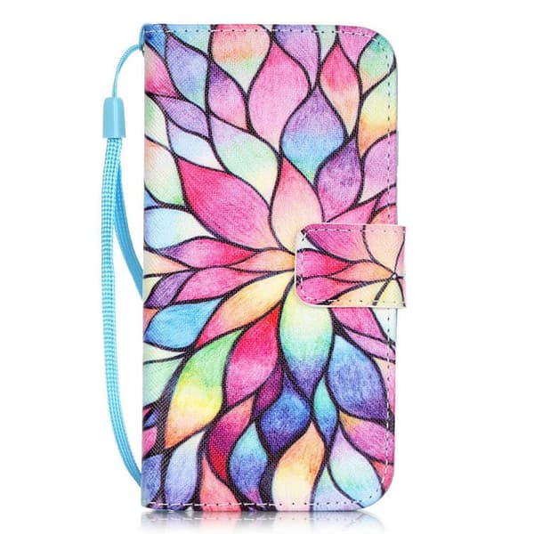 Plånboksfodral Apple iPhone 8 Plus – Färgglada Blomblad