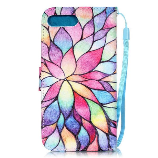 Plånboksfodral Apple iPhone 8 Plus – Färgglada Blomblad