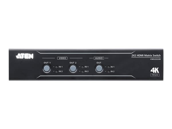 ATEN VM0202HB - Video/audio switch - stasjonær, rackmonterbar