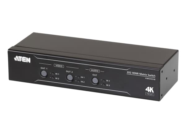 ATEN VM0202HB - Video/audio switch - stasjonær, rackmonterbar