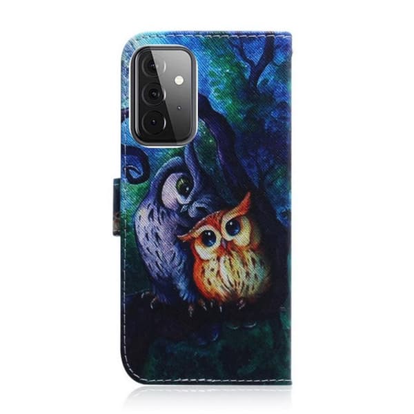 Plånboksfodral Samsung Galaxy A72 – Ugglor I Månsken