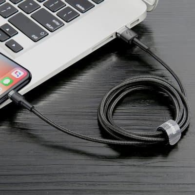 Baseus Lightning Kabel Cafule 2 Meter Svart