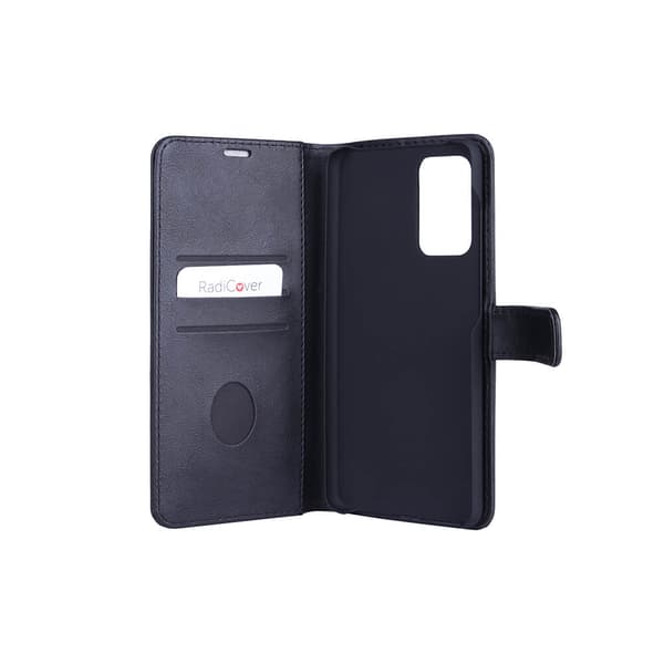 RADICOVER Säteilysuojattu Lompakko  PU Samsung A72 Flipcover Musta