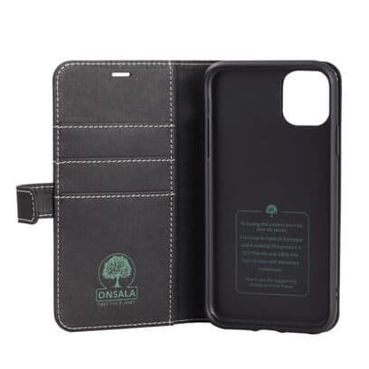 ONSALA ECO Lompakko Musta iPhone 11 Pro Max