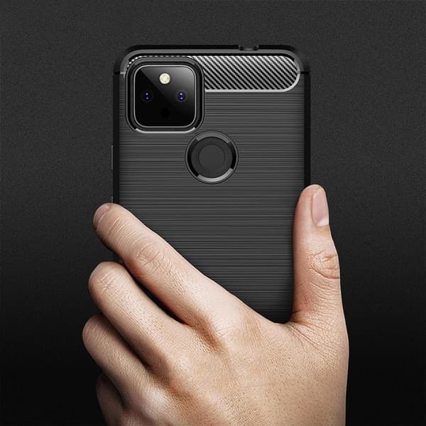 Carbon Fiber Texture TPU Cover for Google Pixel 5a