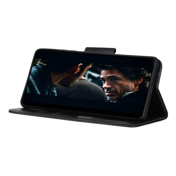 Crazy Horse Wallet Stand Case for Google Pixel 5a - Black