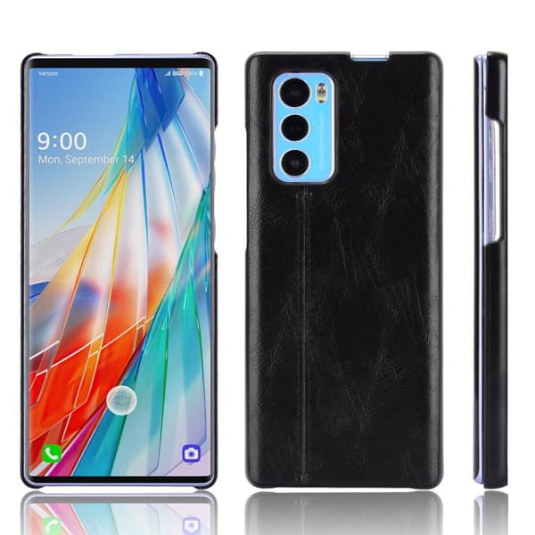 LG Wing 5g Lærtøyveske - Svart