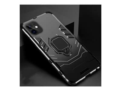 CoreParts - Baksidedeksel for mobiltelefon - silikon, polykarbonat, termoplast-polyuretan (TPU) - svart - 6.1" - for Apple iPhone 11