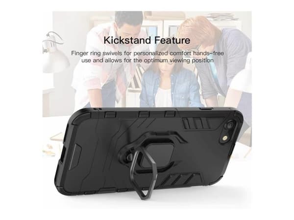 CoreParts - Baksidedeksel for mobiltelefon - silikon, polykarbonat, termoplast-polyuretan (TPU) - svart - 6.1" - for Apple iPhone 11