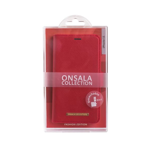 Lommebokveske iPhone 12  Mini Saffiano Red