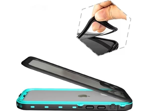 Strado vanntett etui + stropp for Apple iPhone 12 Mini (sort), universal