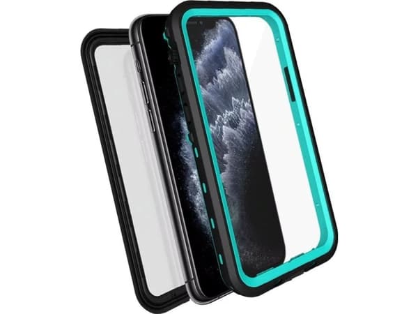 Strado vanntett etui + stropp for Apple iPhone 12 Mini (sort), universal