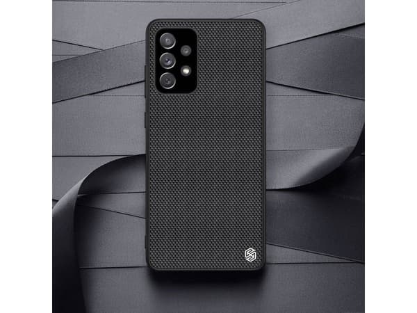 Nillkin Textured Case tåligt förstärkt fodral med gelram och nylonbaksida Samsung Galaxy A72 4G svart