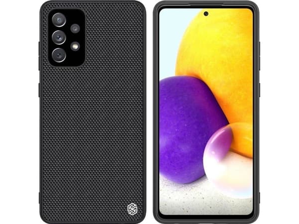 Nillkin Textured Case tåligt förstärkt fodral med gelram och nylonbaksida Samsung Galaxy A72 4G svart