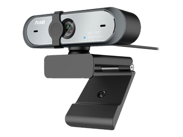 Axtel AX-FHD Webcam Pro - Webkamera - värillinen - 1920 x 1080 - ääni - USB 2.0 - MPG, YUY2 musta, Terästä