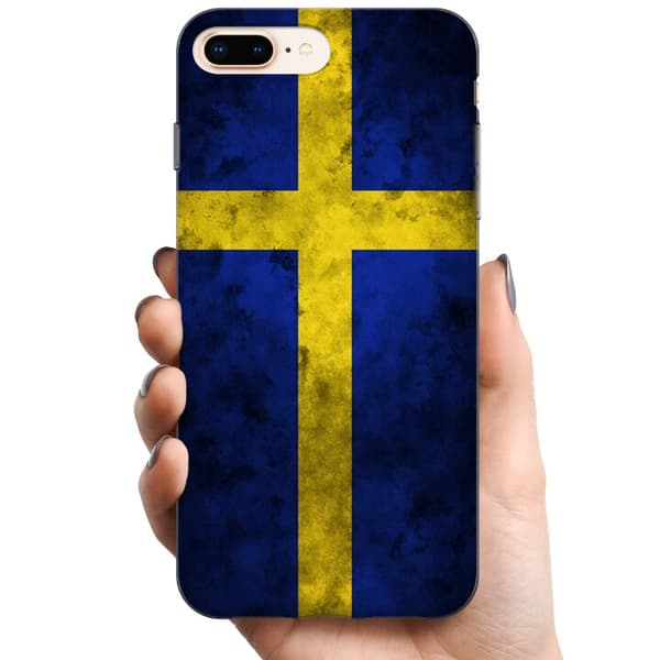 Apple iPhone 8 Plus TPU Mobilcover Sverige Flag