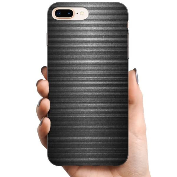 Apple iPhone 8 Plus TPU Mobilcover Børstet Metal