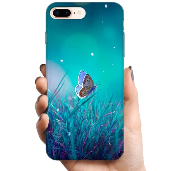 Apple iPhone 8 Plus TPU Mobilcover Magisk Sommerfugl