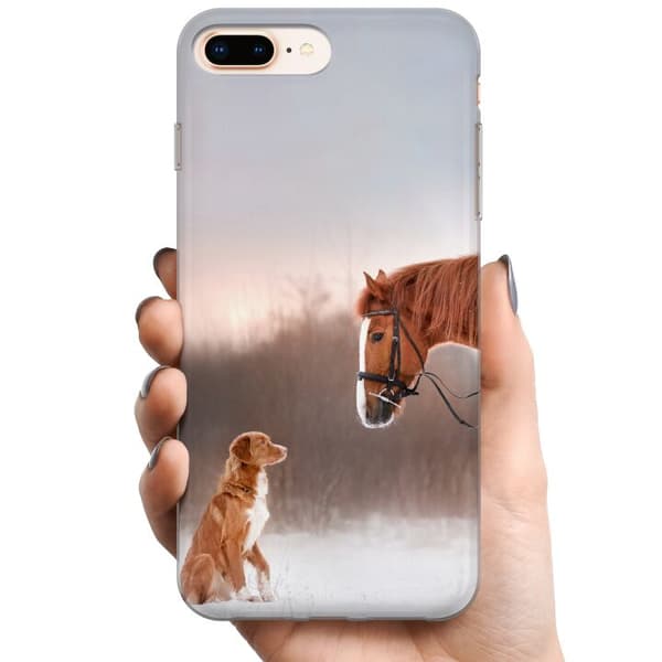 Apple iPhone 8 Plus TPU Mobilskal Häst & Hund